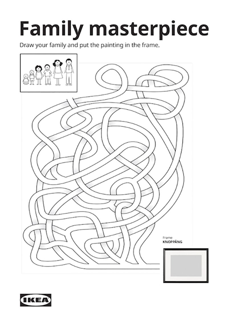 Print de la campagne ""Stay Home Catalog - Family Boredom Solutions" d'Ikea