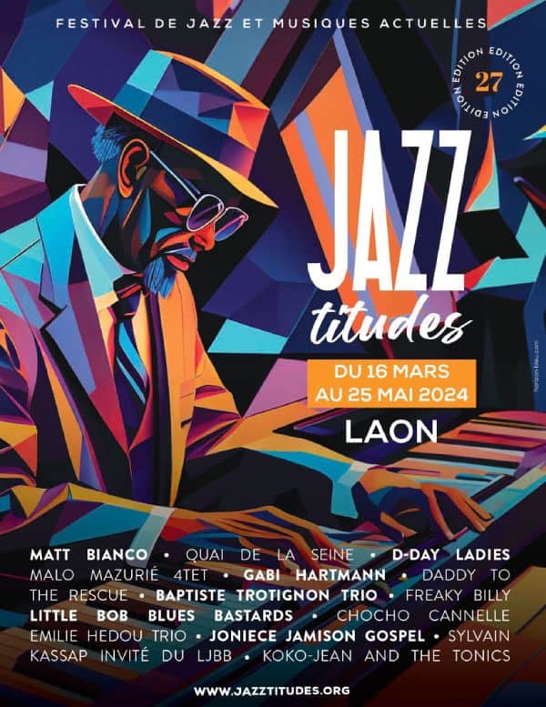 Affiche jazz titudes 2024 à Laon