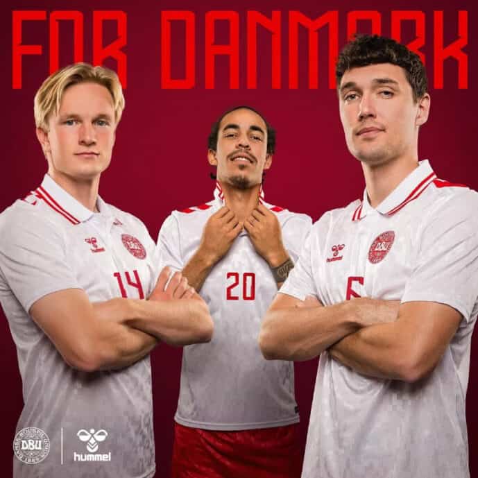 Maillot extérieur de l'équipe du Danemark pour l'Euro 2024