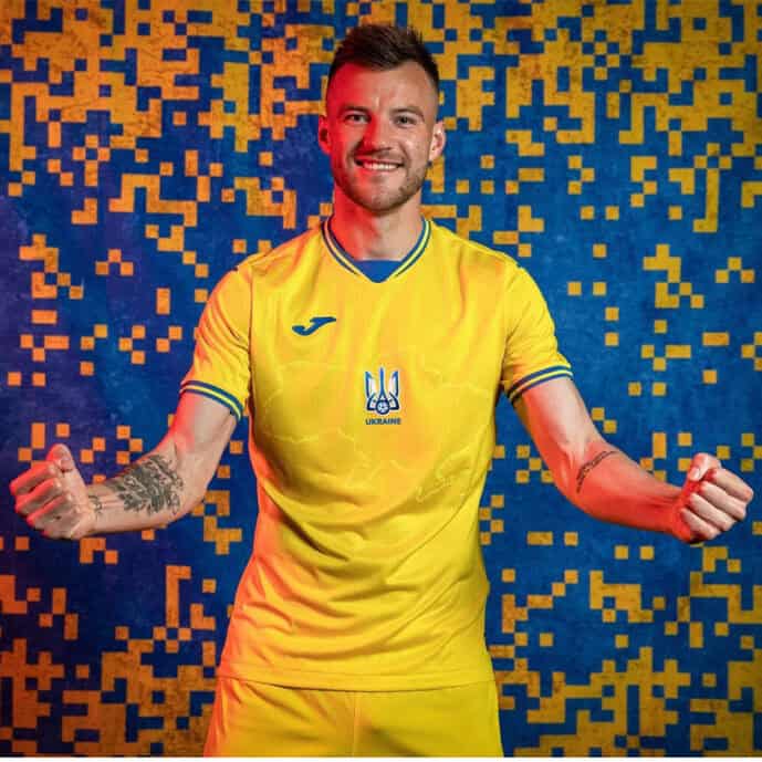 Maillot domicile de l'équipe d'Ukraine pour l'Euro 2024