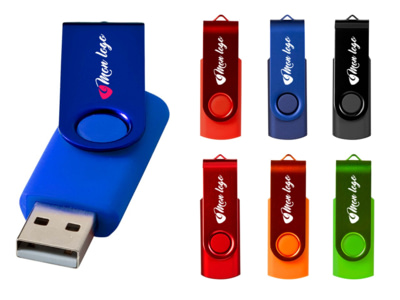 Mini clé USB personnalisée - Clé USB publicitaire rotative