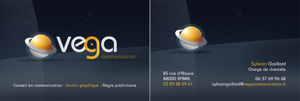 carte de visite pour un studio graphique